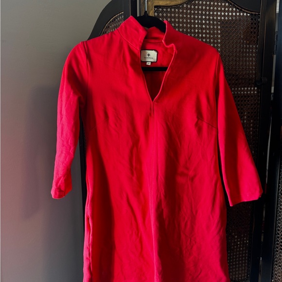 Tuckernuck Vibrant Red Collared Top - Picture 2 of 4